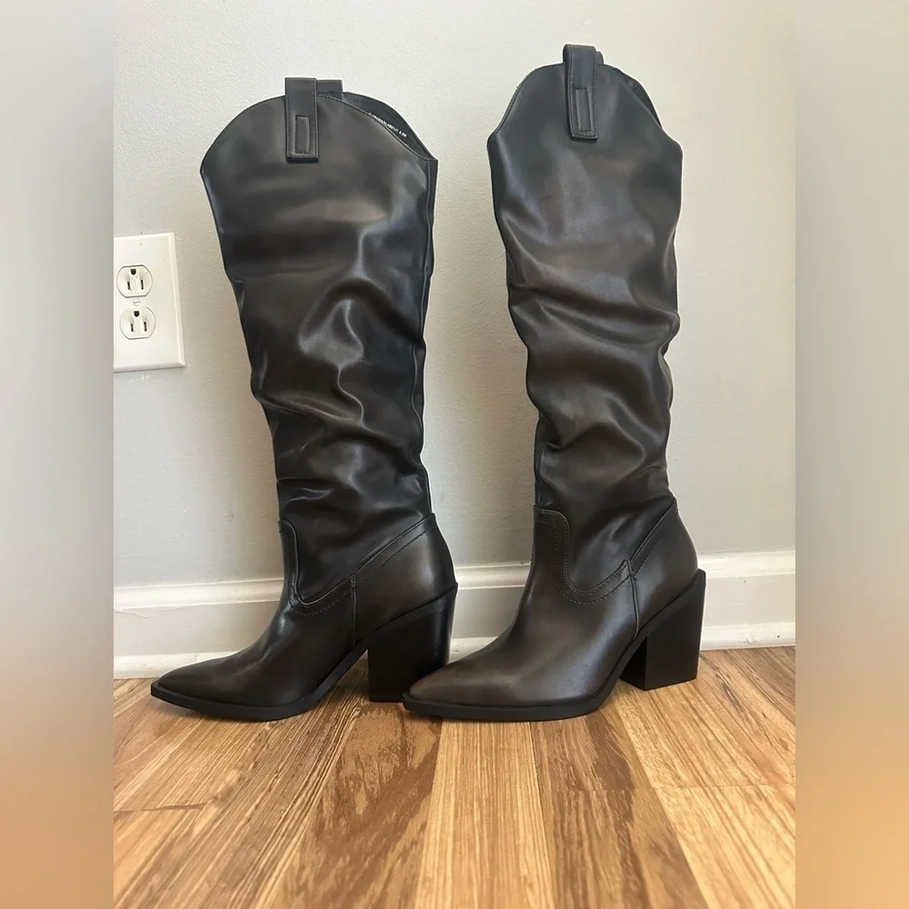 NWOT Madden Girl Alabama Cowgirl Boots Women's Dark Brown Size 5.5 M